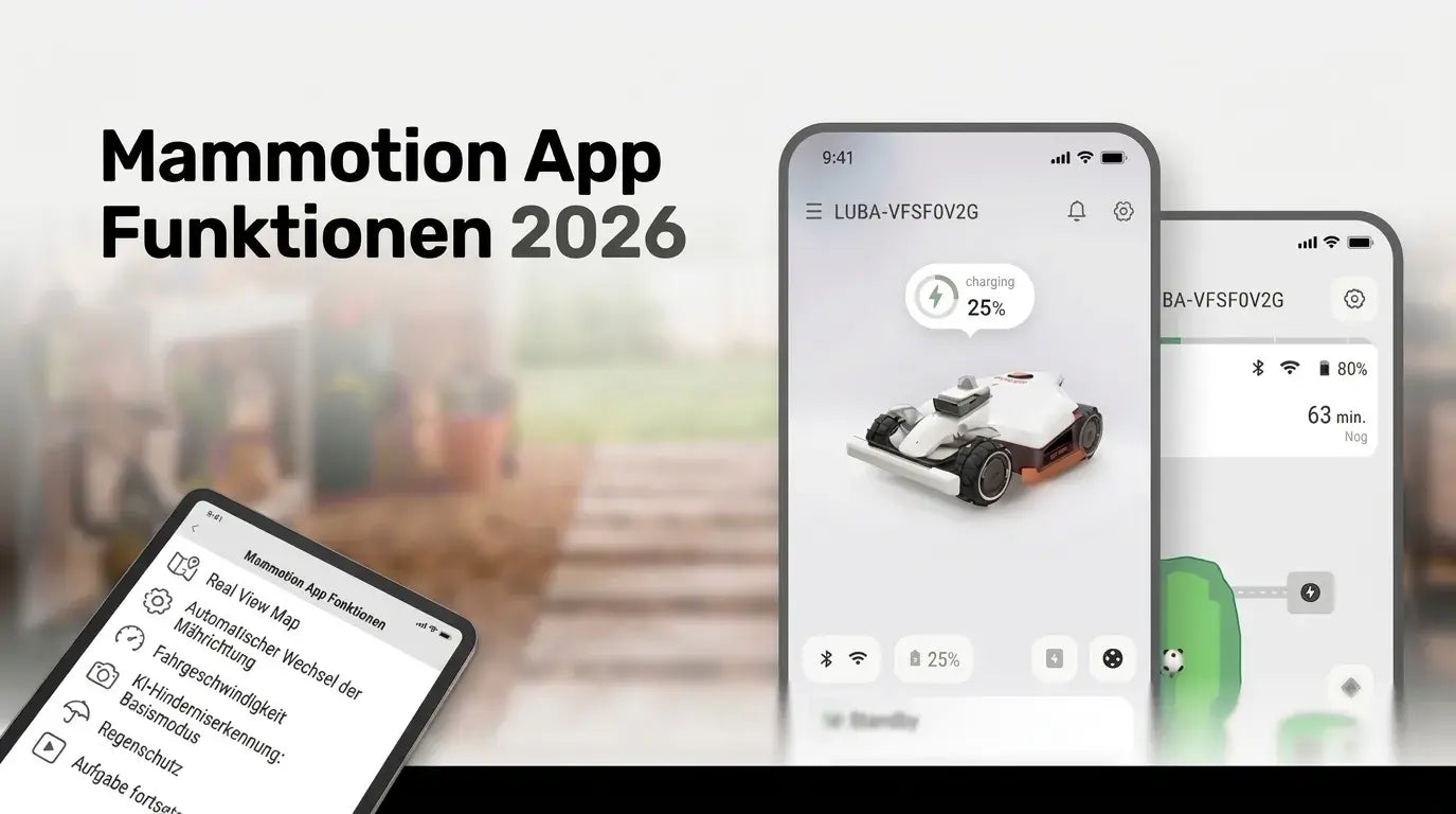 Mammotion App Funktionen 2026: Alle neuen Features im Überblick
