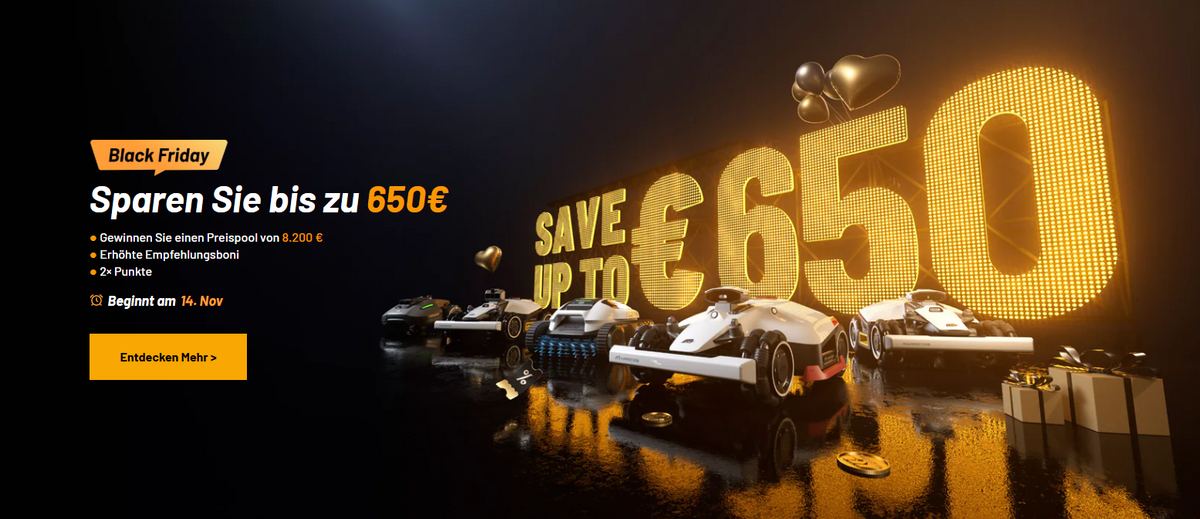 Black Friday 2025 Mähroboter – Mammotion Angebote & Rabatte sichern