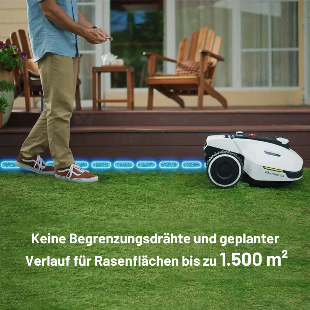 YUKA 1500: 3D Vision Positionierung Mähroboter ohne Begrenzungskabel