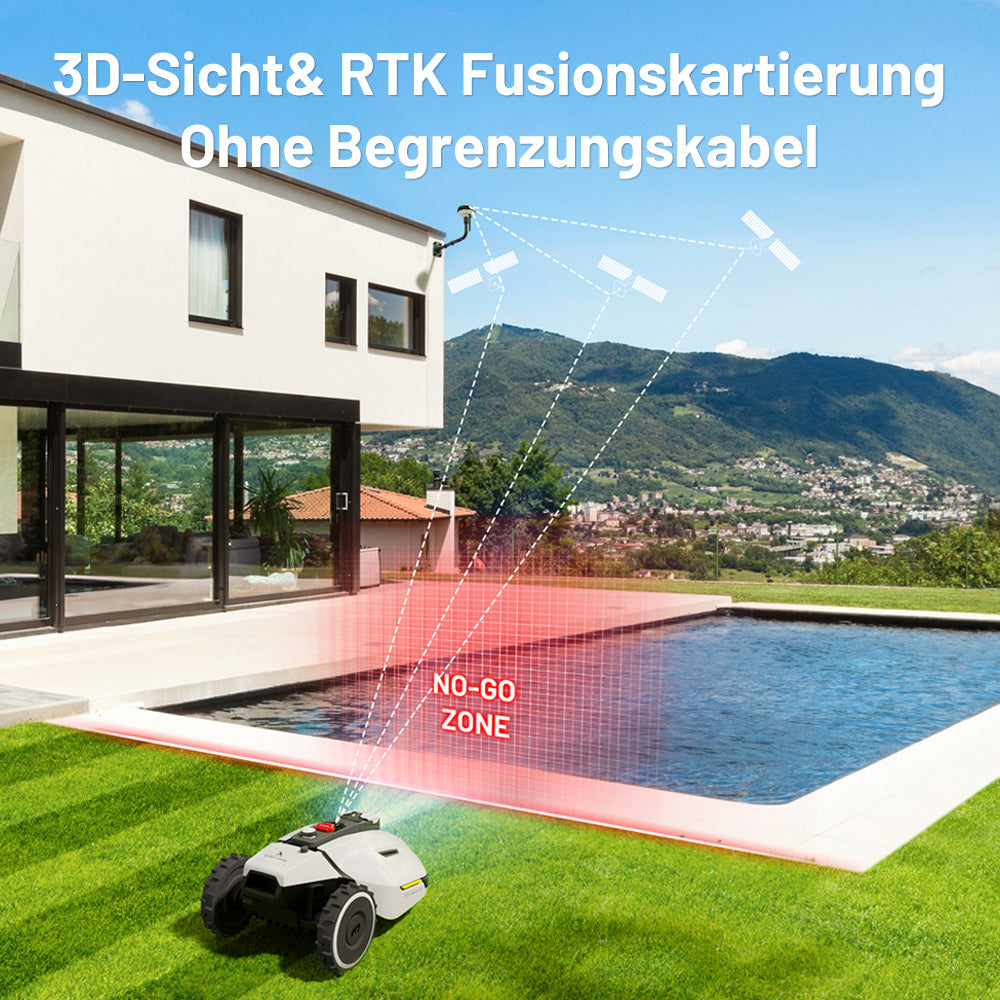 YUKA 2000: 3D Vision Positionierung Mähroboter ohne Begrenzungskabel