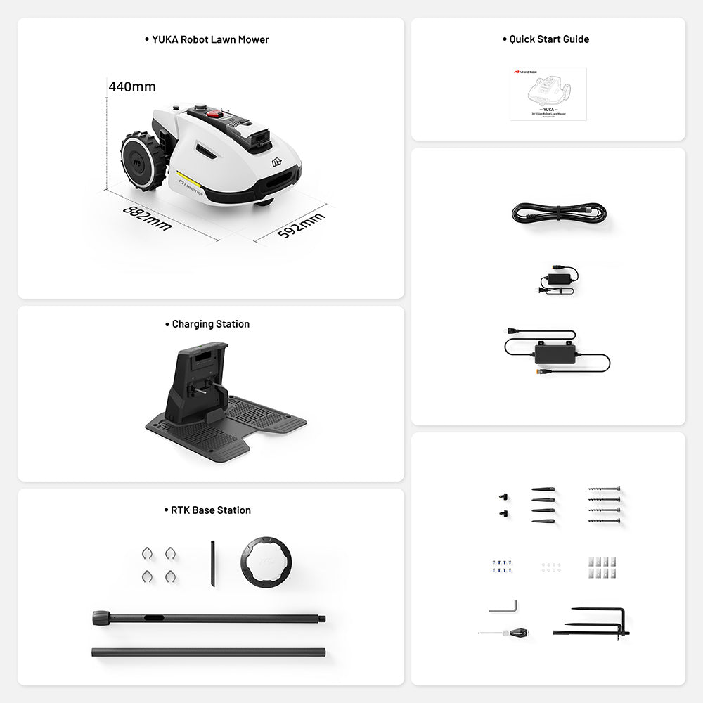 YUKA 1500: 3D Vision Positionierung Mähroboter ohne Begrenzungskabel