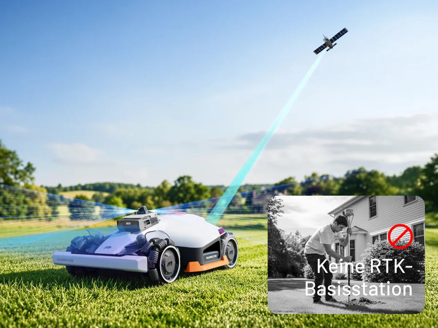 Keine RTK-Basisstation, noch geradlinigeres Mähen